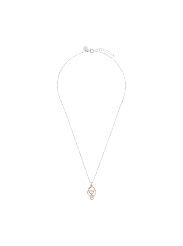 Tom Tailor Kette mit Anhänger Silber 925, rhodiniert+rosévergoldet in bicolor