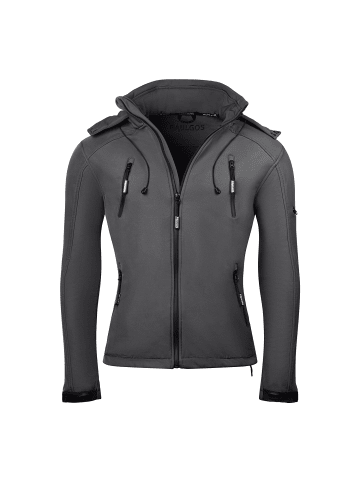 PAULGOS Herren Softshell Jacke Outdoor Funktionsjacke in Dunkelgrau