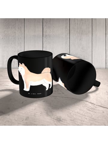Mr. & Mrs. Panda Kaffeetasse Akita Inu Liebe mit Spruch in Schwarz