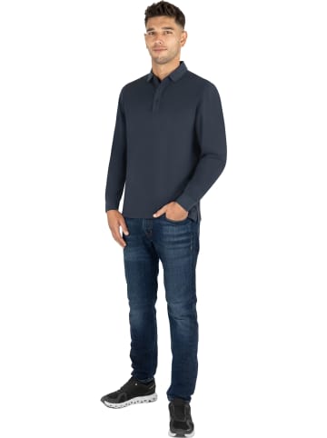 normani Herren Langarm Poloshirt mit passender Baseballkappe in Navy