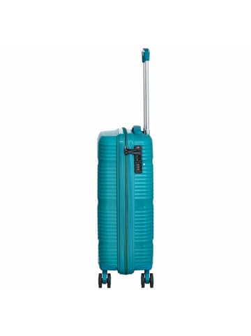 D&N Travel Line 4200 - 4-Rollen-Kabinentrolley S 55 cm in petrol