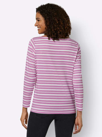 WITT WEIDEN Shirt in orchidee-champagner-geringelt