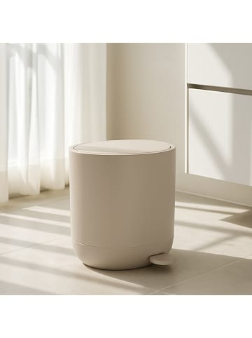 relaxdays Mülleimer in Beige - 10 Liter