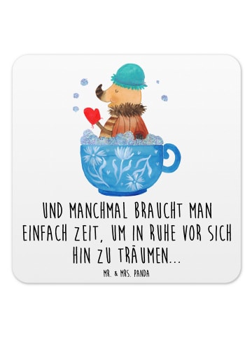 Mr. & Mrs. Panda Untersetzer Nachtfalter Schaumbad mit Spruch in Weiß
