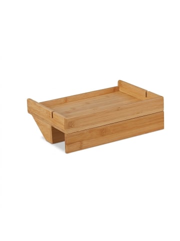 relaxdays Bettablage in Natur - (B)33 x (H)10 x (T)24 cm