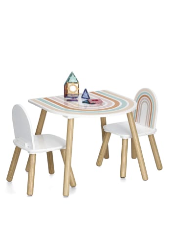 Zeller Kinderzimmermöbel RAINBOW aus MDF und Kiefer in Mehrfarben, 55 x 45 x 55 cm