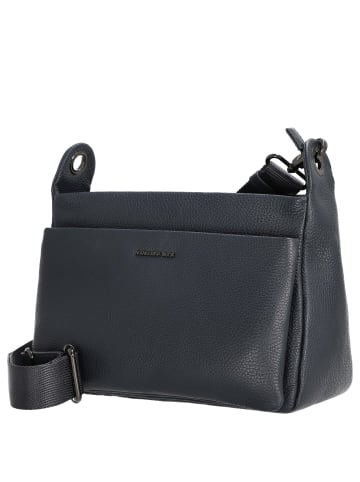 Mandarina Duck Mellow Leather - Umhängetasche 36 cm (nero) in dress blue