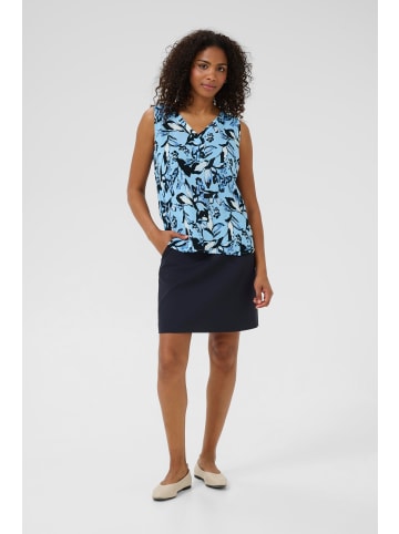 Kaffe Ärmellose Bluse KAamber Regular fit in Blue Graphic Flower