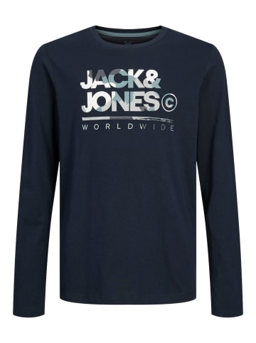 JACK & JONES Junior Langarmshirt JJLUKE TEE LS CREW NECK JNR in navy blazer