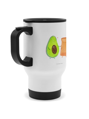 Mr. & Mrs. Panda To-Go-Becher Avocado Toast ohne Spruch in Weiß
