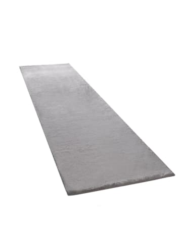 KADIMA DESIGN Hochflor Teppich Unifarben schmutzabweisend in Grau