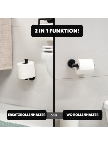 bremermann Toilettenpapierhalter Piazza Black ca. 6 x 15 x 9 cm (B/H/T)
