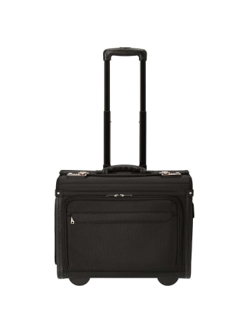 D&N Business - 2-Rollen Businesstrolley 46 cm Polyester (schwarz) in schwarz