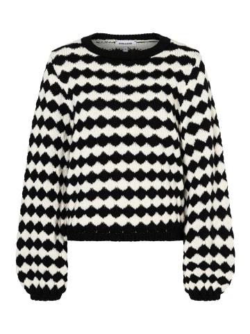 More & More gestreifter Pullover, voluminöse Ärmel in black/offwhite