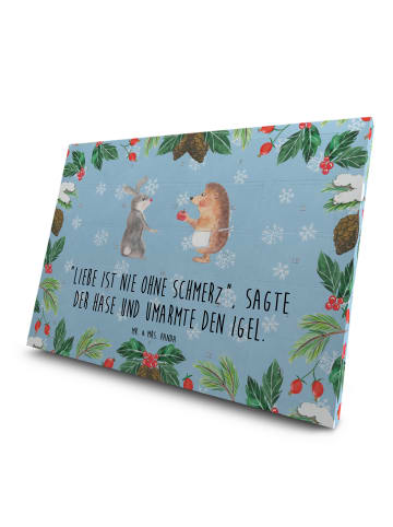 Mr. & Mrs. Panda Tee Adventskalender Hase Igel mit Spruch in Eisblau