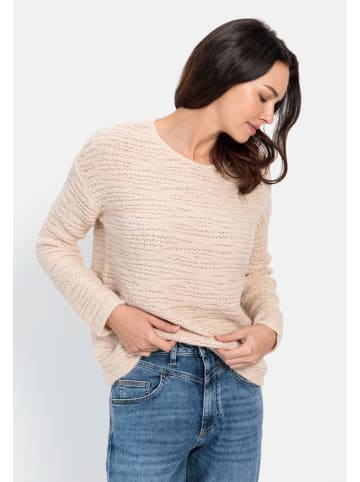 Camel Active Strickpullover aus recyceltem Polyester in Beige