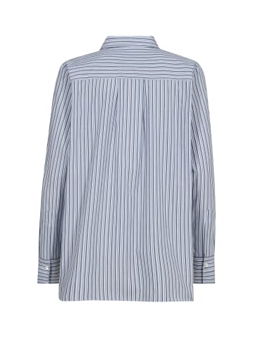 Mos Mosh Slim Stripe Shirt in Brunnera Blue