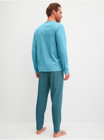 Calida Pyjama in retro blue