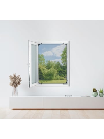 EASYmaxx Moskitonetz Magic Fit anthrazit montagefrei/Größe anpassbar grau