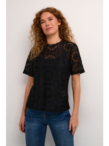 Cream Kurzarm-Bluse CRTiley Regular fit in Pitch Black