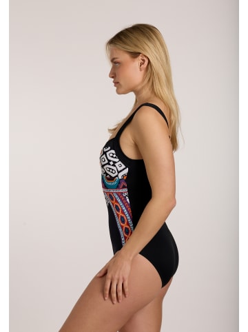 SUNFLAIR Badeanzug in schwarz/bunt