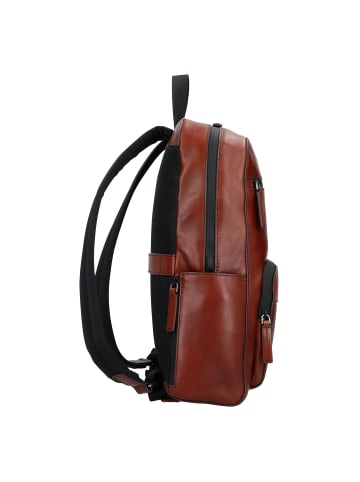 The Bridge Damiano Rucksack Leder 39 cm Laptopfach in marrone