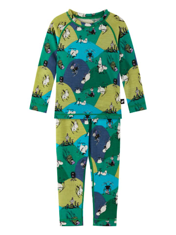 Reima Thermo Set " Funktionsunterwäsche Moomin Trivsam " in Enchanted Green