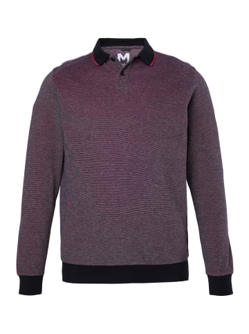 Men Plus Poloshirt in burgunderrot