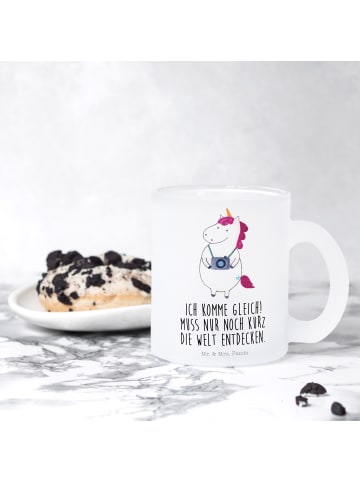 Mr. & Mrs. Panda Tee Tasse Einhorn Fotograf mit Spruch in Transparent