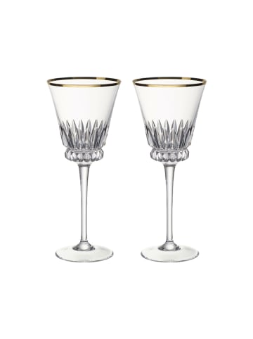 Villeroy & Boch 2er Set Weißweingläser Grand Royal Gold in 125 ml in transparent-gold