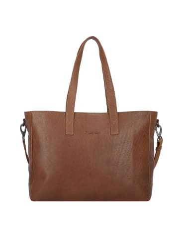 Plevier Rock Shopper Tasche Leder 41 cm Laptopfach in cognac