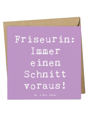 Mr. & Mrs. Panda Deluxe Karte Spruch Friseurin Kunst mit Spruch in Lavendeltraum