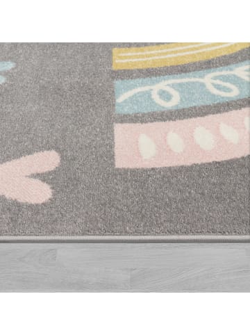 KADIMA DESIGN Kinderteppich Regenbogen Kinderzimmer in Grau