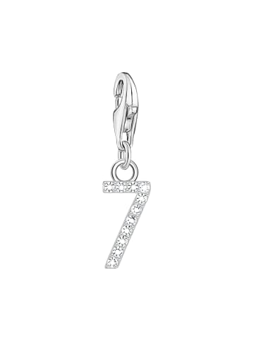 Thomas Sabo Charm-Anhänger Zahl 7 in silber, weiß