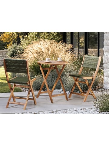 Beliani 3-tlg Bistro Set PROSSEDI in Grün/Braun