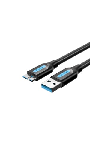 COFI 1453 USB 3.0 A auf Micro-B Kabel - USB-Adapter Kabel 2A 1m Schwarz PVC in Schwarz