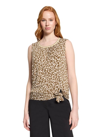 Betty Barclay Rundhals-Shirt mit Raffung in Beige/Khaki