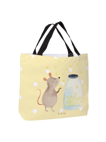 Mr. & Mrs. Panda Shopper Maus Sterne ohne Spruch in Gelb Pastell