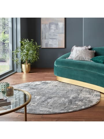 KADIMA DESIGN Kurzflor-Teppich Pflegeleicht DEE Abstrakt Strapazierfähig in Grau