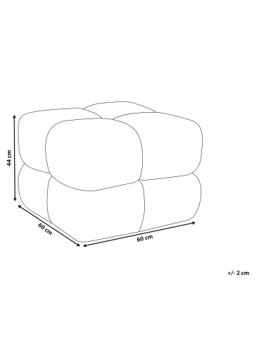 Beliani Pouf CALIENTE in Braun - (W) 60 x (H) 44 x (L) 60 cm
