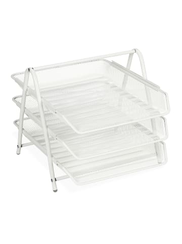 relaxdays 2x Dokumentenablage in Weiß - (B)29,5 x (H)26,5 x (T)35,5 cm