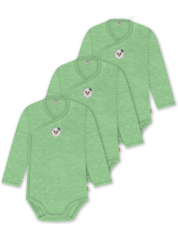 Normani Outdoor Sports 3er Pack Merino Baby-Body in Grün