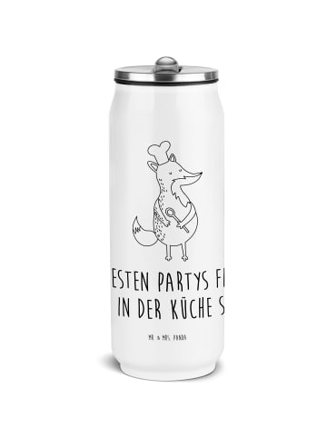 Mr. & Mrs. Panda Getränkedosen Trinkflasche Fuchs Koch mit Spruch in Weiß