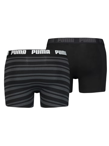 Puma Boxershorts HERITAGE STRIPE BOXER 2er Pack in 200 - black