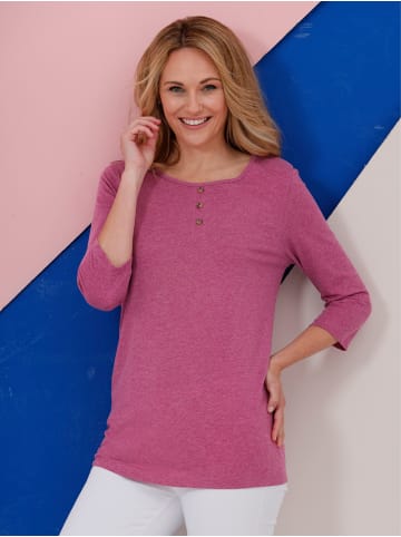 Sieh an! Longshirt in magenta-meliert