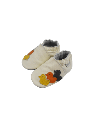 Bemesu Baby Krabbelschuhe aus Leder, weiche Lauflernschuhe mit rutschfester Sohle 