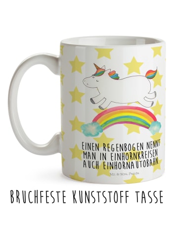 Mr. & Mrs. Panda Trinklernbecher Einhorn Regenbogen mit Spruch in Weiß