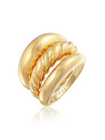 Elli Ring 925 Sterling Silber Ring Set in Gold