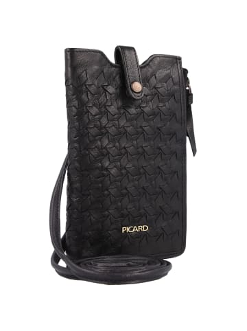 PICARD Lara 1 Handytasche Leder 10 cm in schwarz