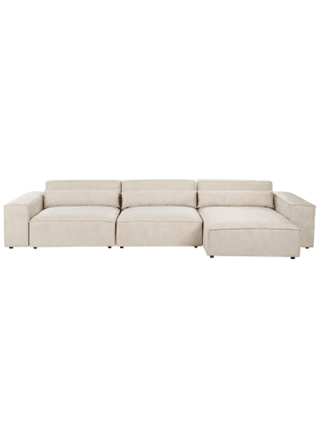 Beliani 4-tlg Modulsofa HELLNAR in Beige linksseitig